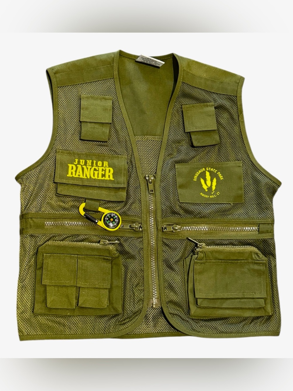 Junior Ranger Olive Green Utility Vest with Pockets